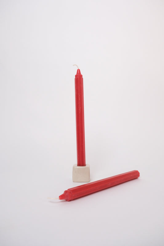 Octagon Taper Pair Red