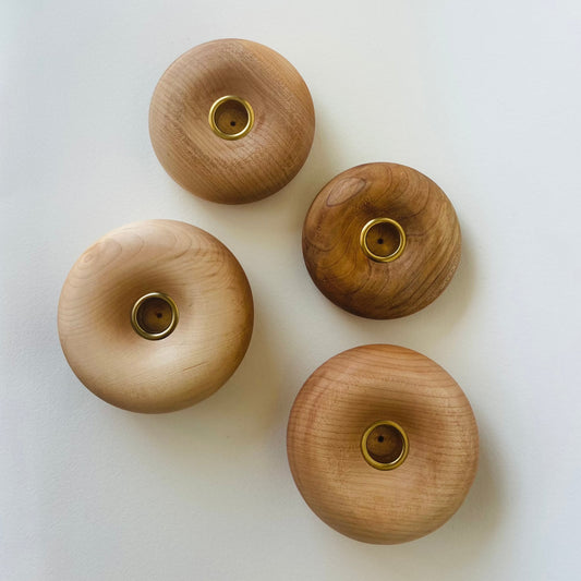 Donut Candleholder - Maple