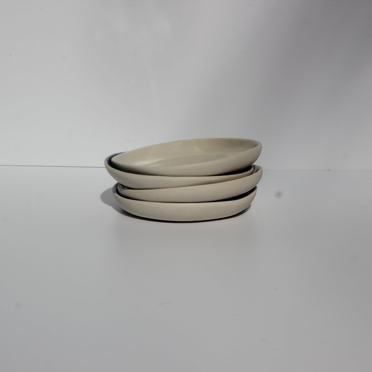 Ceramic Candle Plate - White